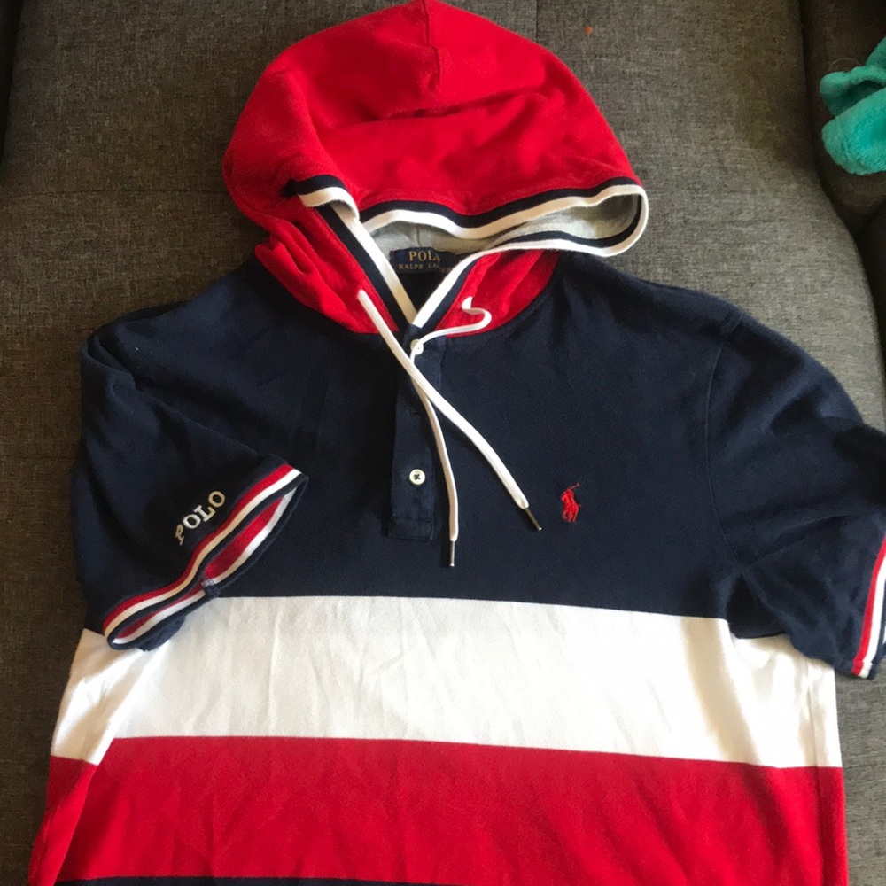 Ralph Lauren Polo Sz L Hoody shirt Gd Used Condition
